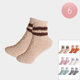 6Pairs - Retro Striped Socks