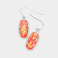 Glittered Hexagon Dangle Earrings