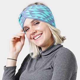 Western Pattern Knit Headband