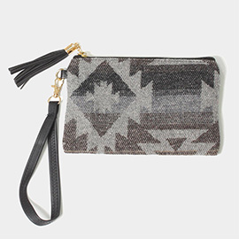 Western Print Wristlet Pouch Bag