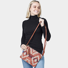 Western Print Crossbody / Clutch Bag