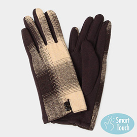 Buffalo Check Patterned Smart Touch Gloves