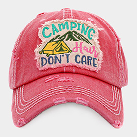 CAMPING HAIR DON'T CARE Vintage Baseball Cap