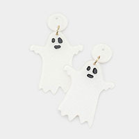 Acetate Halloween Theme Ghost Dangle Earrings