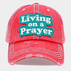 LIVING ON A PRAYER Vintage Baseball Cap