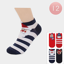 12PAIRS - Christmas Theme Character Pointed Socks