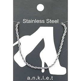 Stainless Steel Rope Chain Anklet