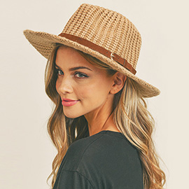 Belt Band Knit Panama Hat