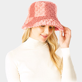 Two Tone Faux Fur Bucket Hat