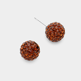 Shamballa Ball Stud Earrings