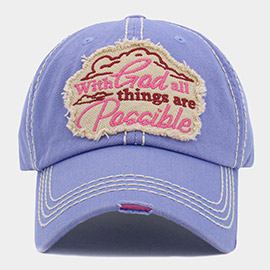 With God all things are Possible Message Vintage Baseball Cap