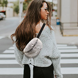 Faux Fur Fanny Pack / Belt Bag