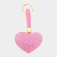 Bling Heart  Bag Charm / Keychain