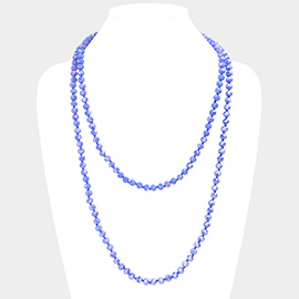 Faceted Beaded Long Necklace