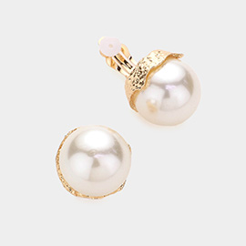 Pearl Clip on Earrings