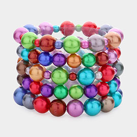 5PCS - Pearl Stretch Bracelets