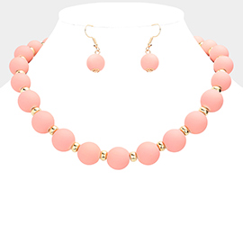 Colored Ball Cluster Necklace