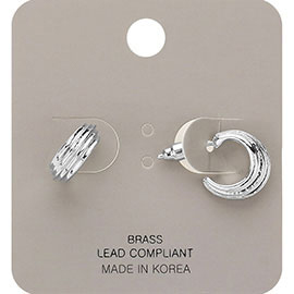 Brass Metal Hoop Earrings