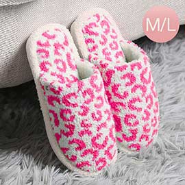 Leopard Patterned Soft Home Indoor Floor Slippers