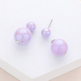 Hologram Ball Stud Double Sided Peekaboo Earrings