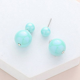 Hologram Ball Stud Double Sided Peekaboo Earrings