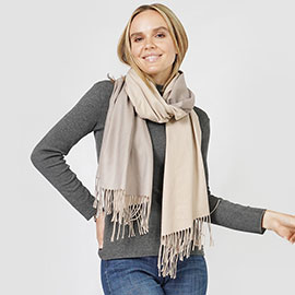 Reversible Solid Shawl Oblong Scarf