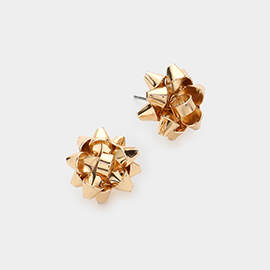 Christmas Gift Bow Stud Earrings