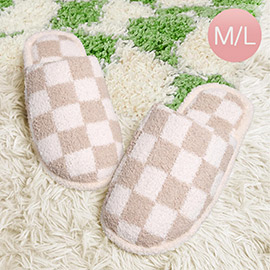 Checkerboard Soft Home Indoor Floor Slippers