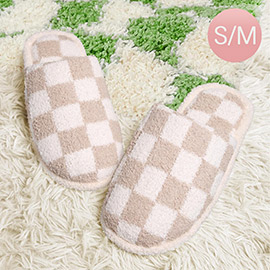 Checkerboard Soft Home Indoor Floor Slippers