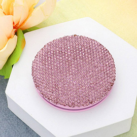 Bling Studded Round Compact Mirror