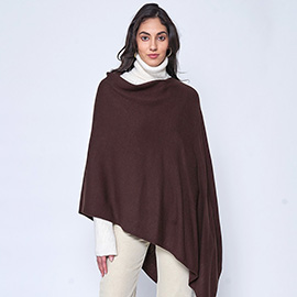 Solid Scarf Poncho