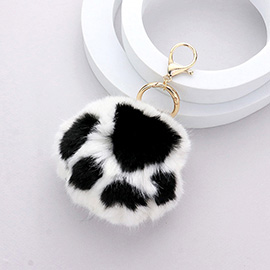 Faux Fur Paw Keychain