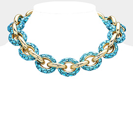 Bling Oval Link Necklace