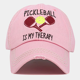 Pickleball Is My Therapy Message Vintage Baseball Cap