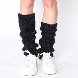 Lurex Fluffy Leg Warmers