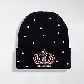 Bling Crown Beanie Hat