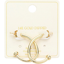 14K Gold Dipped Half Hoop Earrings