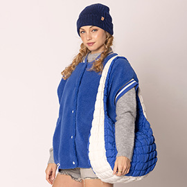 Game Day Quilted Puffer Shoulder / Crossbody Bag Cloud Bag