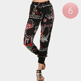 6PCS - Knight in Shinning Armor Printed Jogger Pants