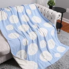 Volleyball Patterned Reversible Throw Blanket