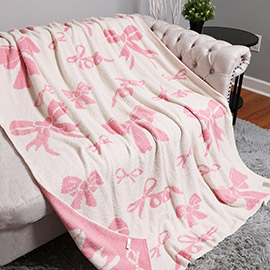 Mixed Ribbons Patterned Reversible Throw Blanket