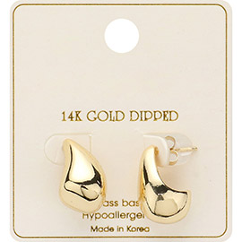 14K Gold Dipped Raindrop Earrings
