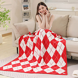 Argyle Reversible Throw Blanket