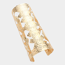 Hammered Metal Cutout Arm Cuff Bracelet