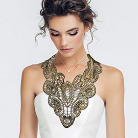 Lace Embroidered Collar Necklace