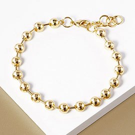 Gold Dipped Metal Ball Chain Bracelet