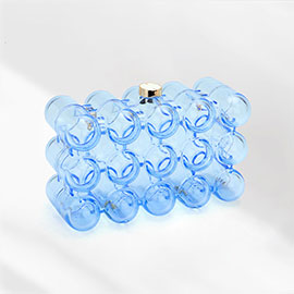 Bubble Acetate Transparent Box Clutch Crossbody Bag
