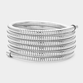Textured Metal Coil Bracelet