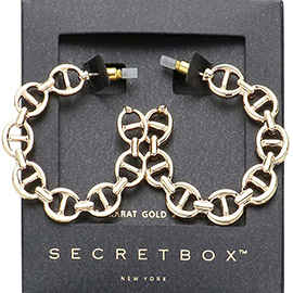 SECRET BOX_14K Gold Dipped Abstract Hoop Earrings