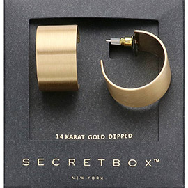 SECRET BOX_14K Gold Dipped Hoop Earrings